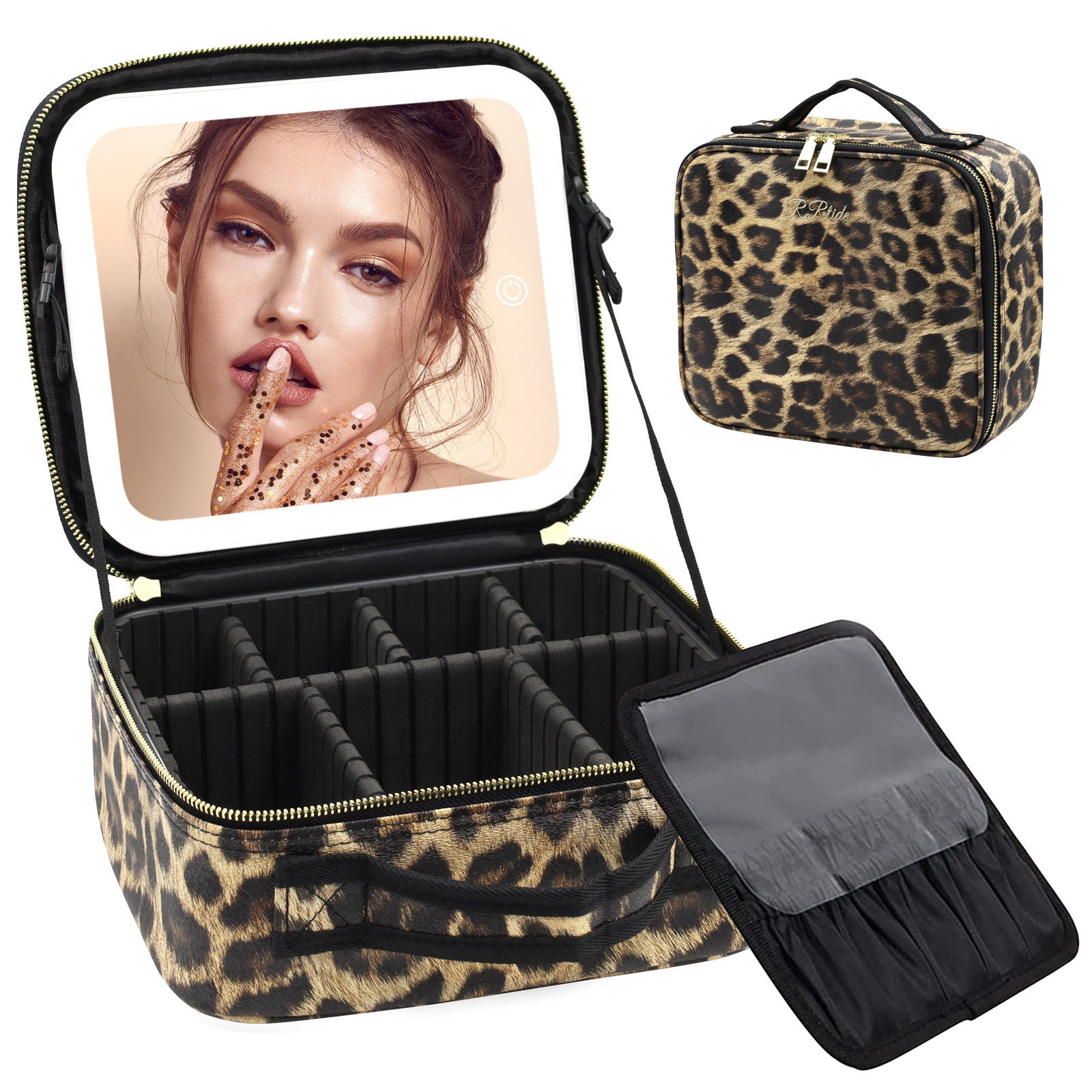 Royleza™ Portable LED Light Up Makeup Bag with Mirror