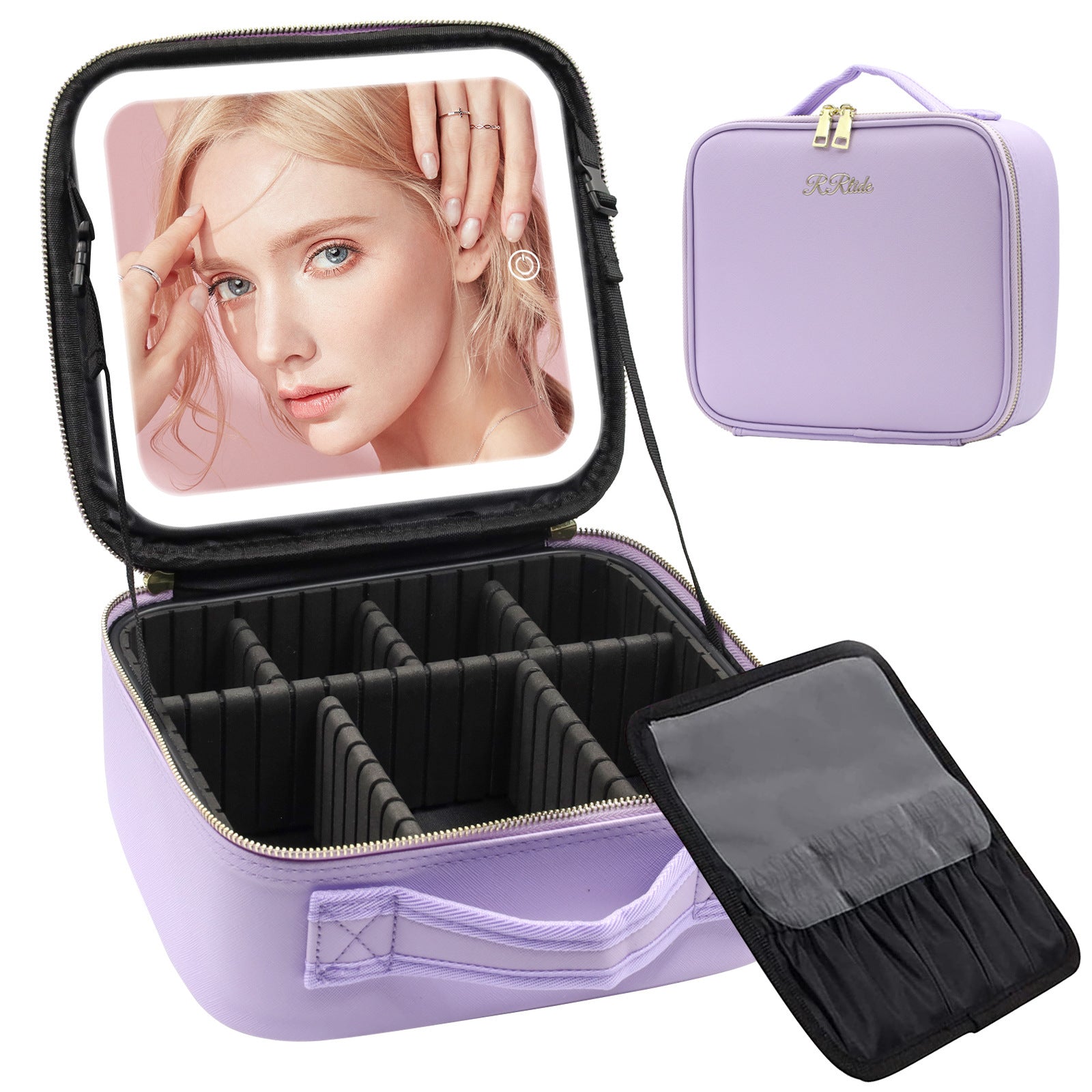 Royleza™ Portable LED Light Up Makeup Bag with Mirror