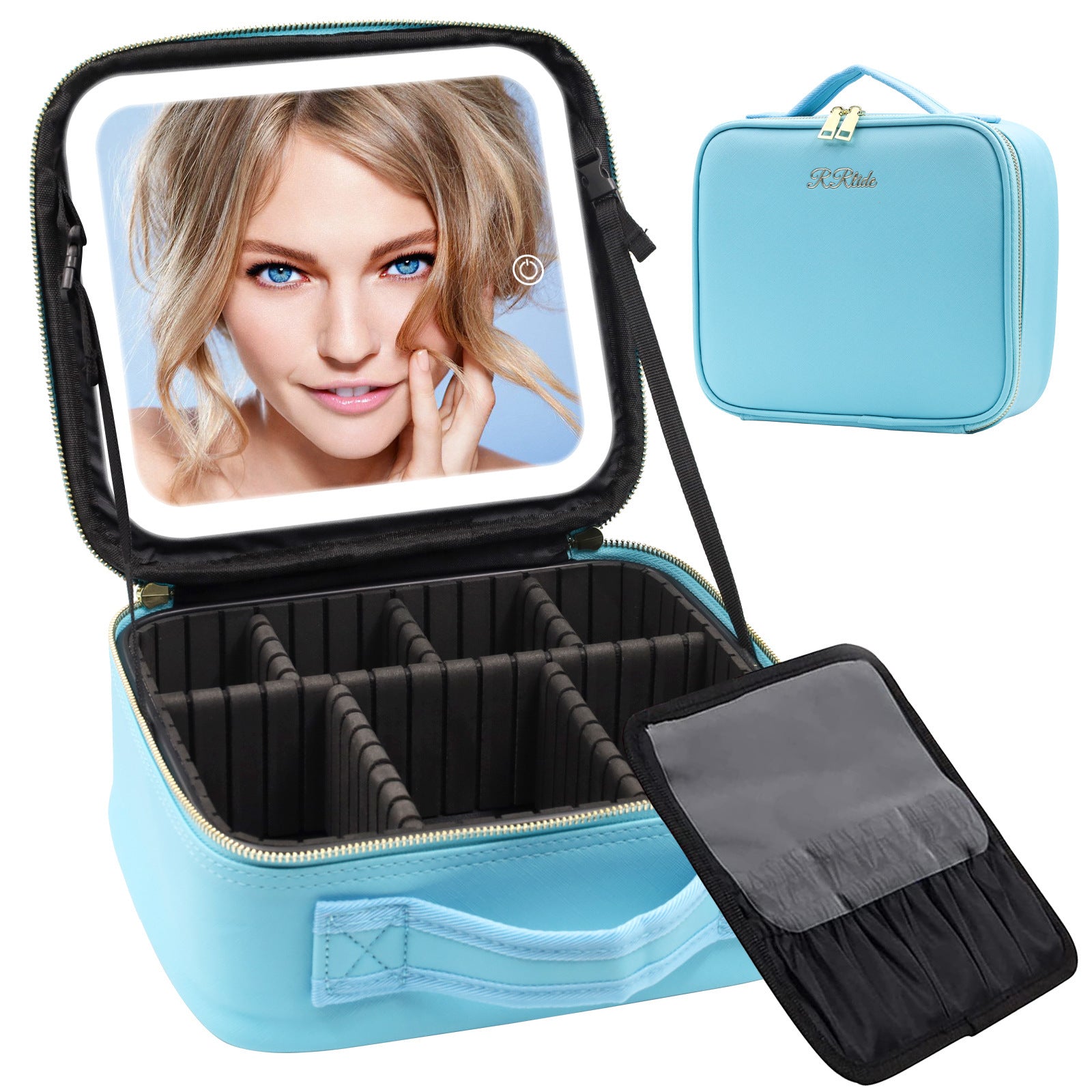 Royleza™ Portable LED Light Up Makeup Bag with Mirror