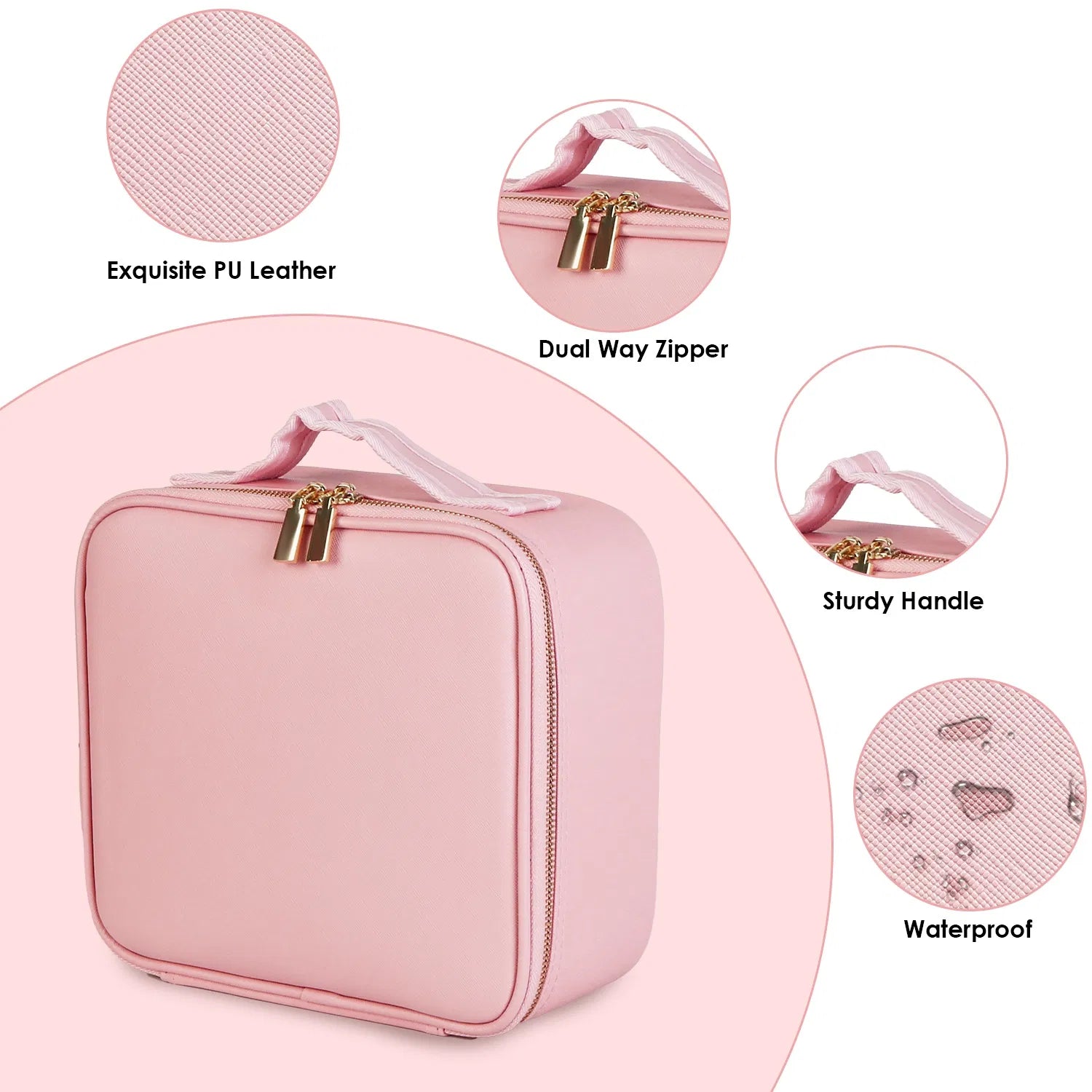Royleza™ Portable LED Light Up Makeup Bag with Mirror
