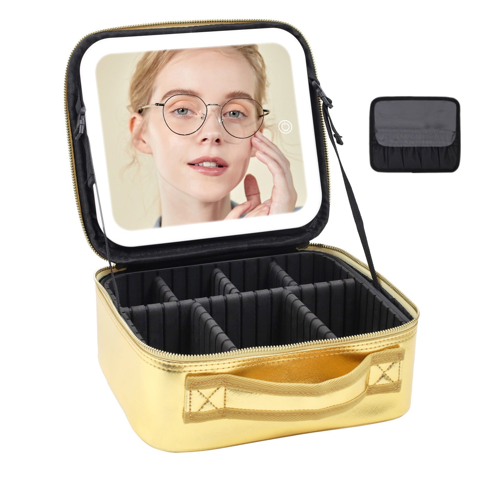 Royleza™ Portable LED Light Up Makeup Bag with Mirror